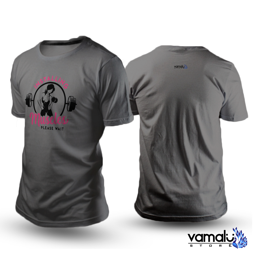 Installing Muscles Girl | T-Shirt