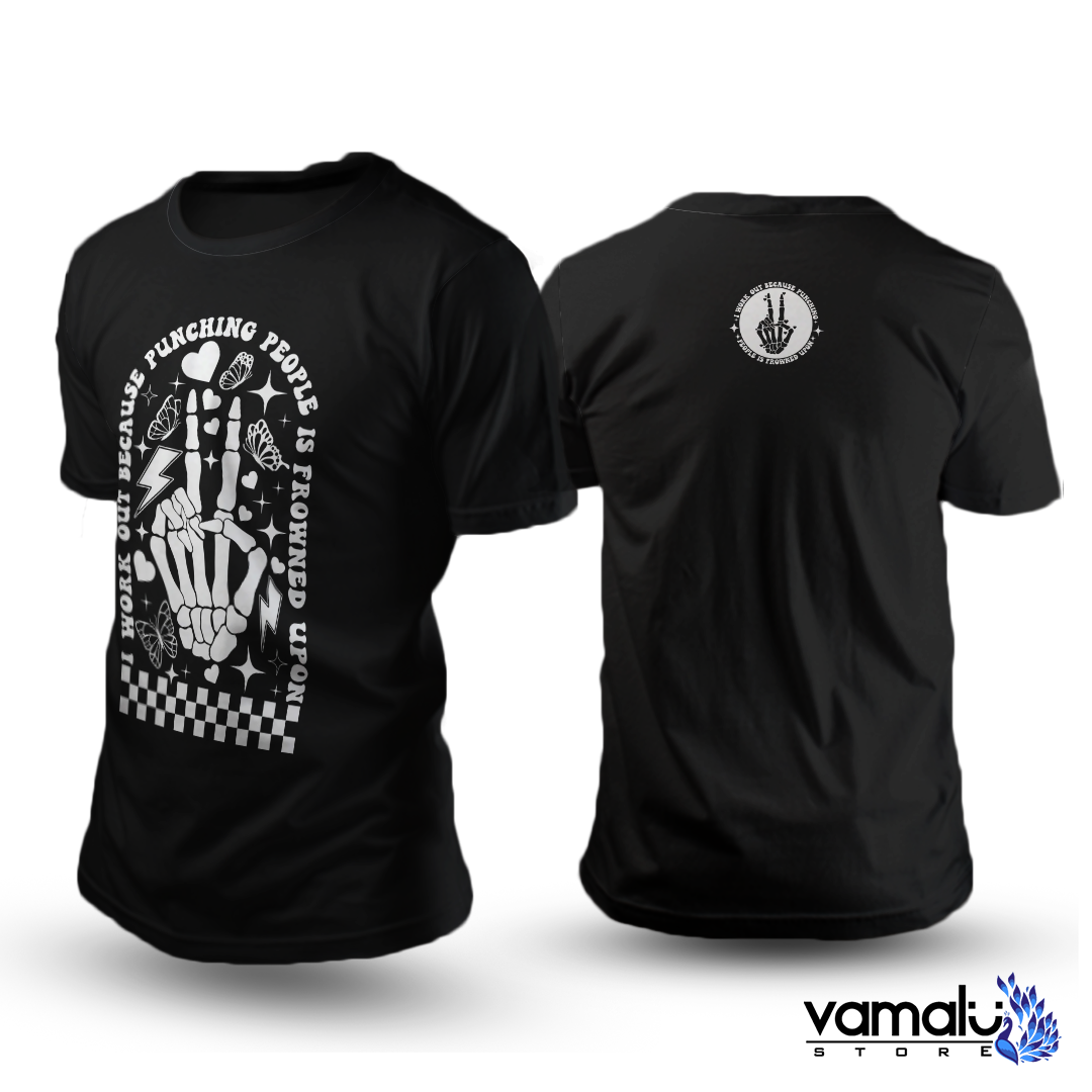 Work Out Punching People | T-Shirt