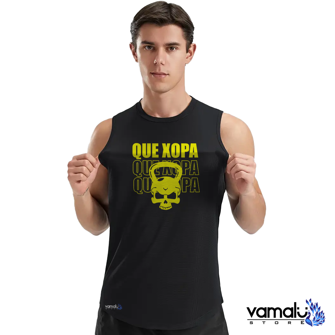 Que Xopa | Kettebell Skull - Camiseta Deportiva