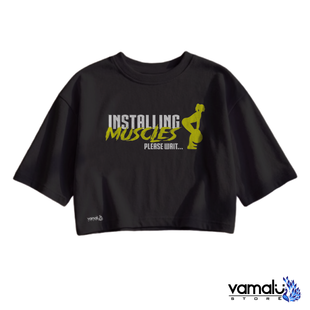 Installing Muscles Please Wait - Crop Top